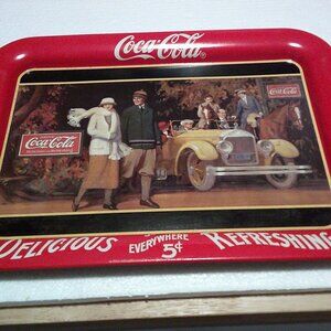 2 COCA-COLA TRAYS ONE IS A TV TRAY WITH FOLDABLE LEGS, GREAT FOR WATCHING TV